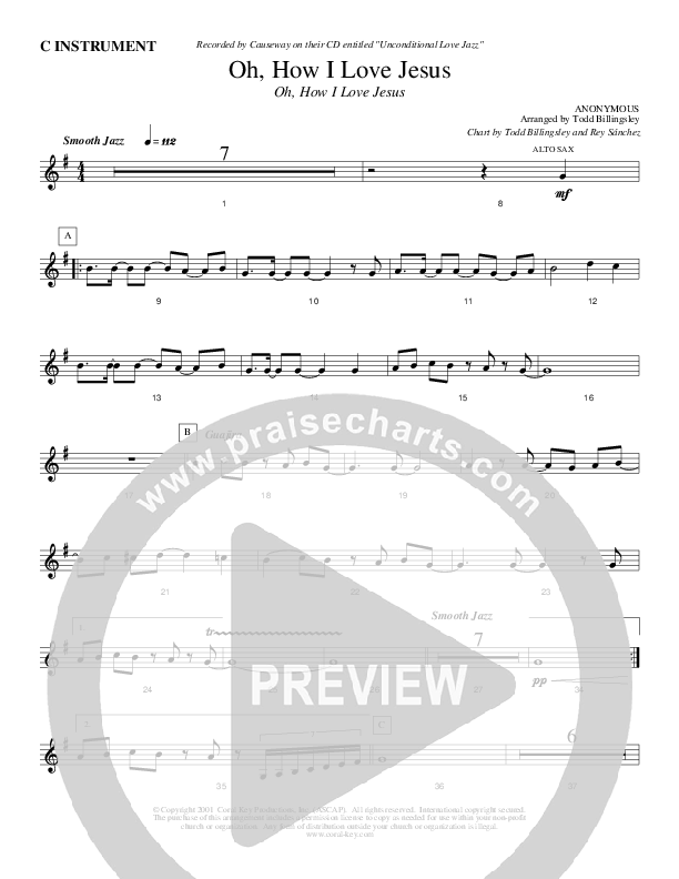 Oh How I Love Jesus C Instruments (Causeway)