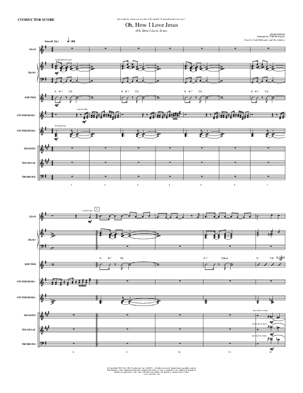 Oh How I Love Jesus Conductor's Score (Causeway)