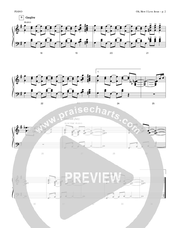 Oh How I Love Jesus Piano Sheet (Causeway)