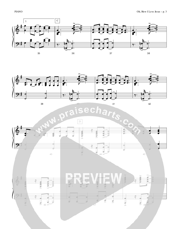 Oh How I Love Jesus Piano Sheet (Causeway)