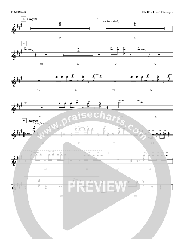 Oh How I Love Jesus Tenor Sax 2 (Causeway)