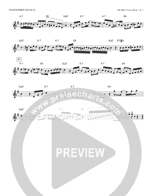 Oh How I Love Jesus Transcribed Solos (C) (Causeway)