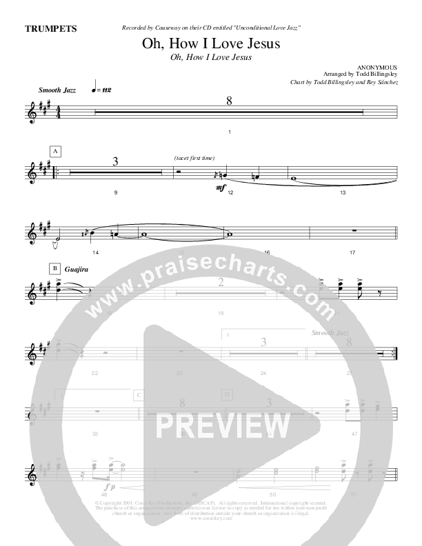 Oh How I Love Jesus Trumpet (Causeway)