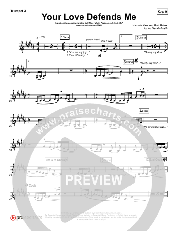 Your Love Defends Me Brass Pack (Matt Maher)