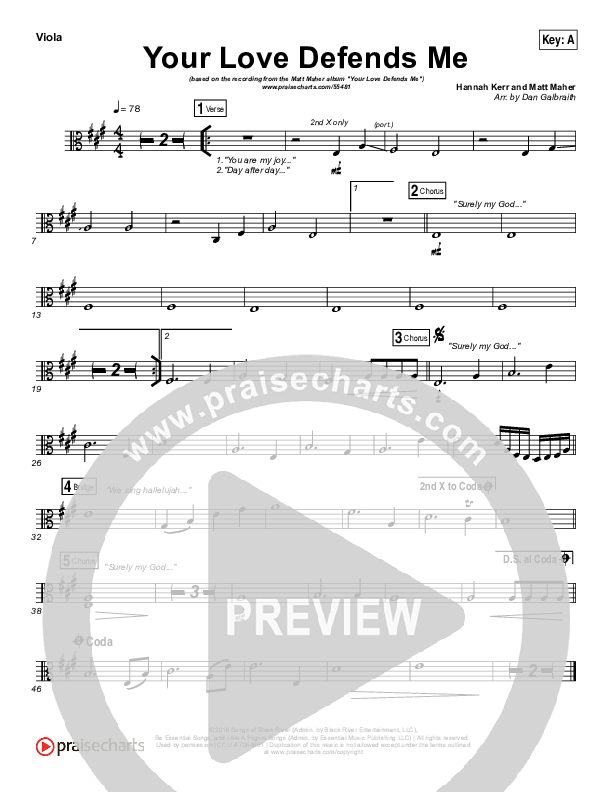 Your Love Defends Me Viola (Matt Maher)