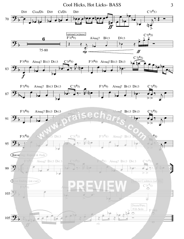 Cool Hicks Hot Licks (Instrumental) Bass Guitar (Ric Flauding)