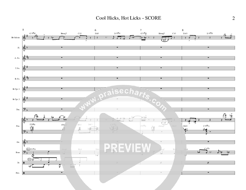 Cool Hicks Hot Licks (Instrumental) Conductor's Score (Ric Flauding)