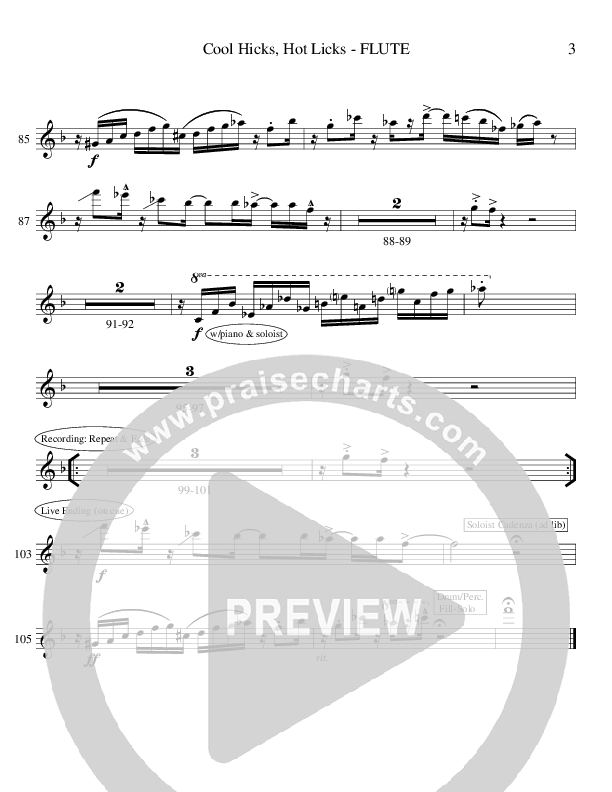 Cool Hicks Hot Licks (Instrumental) Flute (Ric Flauding)