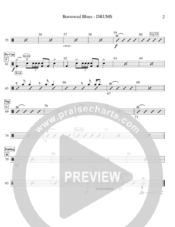 Borrowed Blues (Instrumental) Drum Set (Ric Flauding)