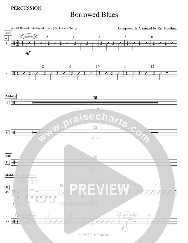 Borrowed Blues (Instrumental) Percussion (Ric Flauding)