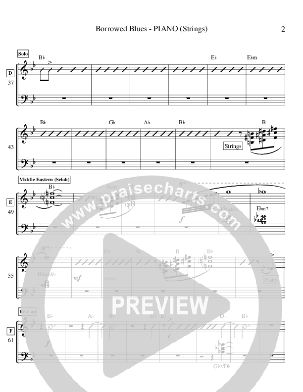 Borrowed Blues (Instrumental) Piano Sheet (Ric Flauding)