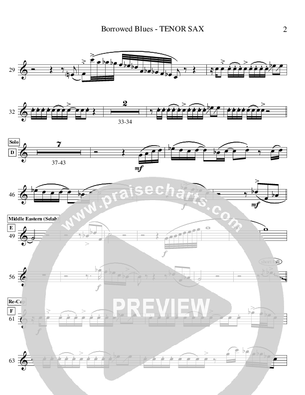 Borrowed Blues (Instrumental) Tenor Sax 2 (Ric Flauding)