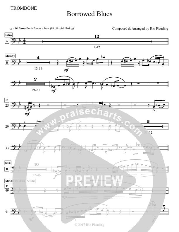 Borrowed Blues (Instrumental) Trombone (Ric Flauding)