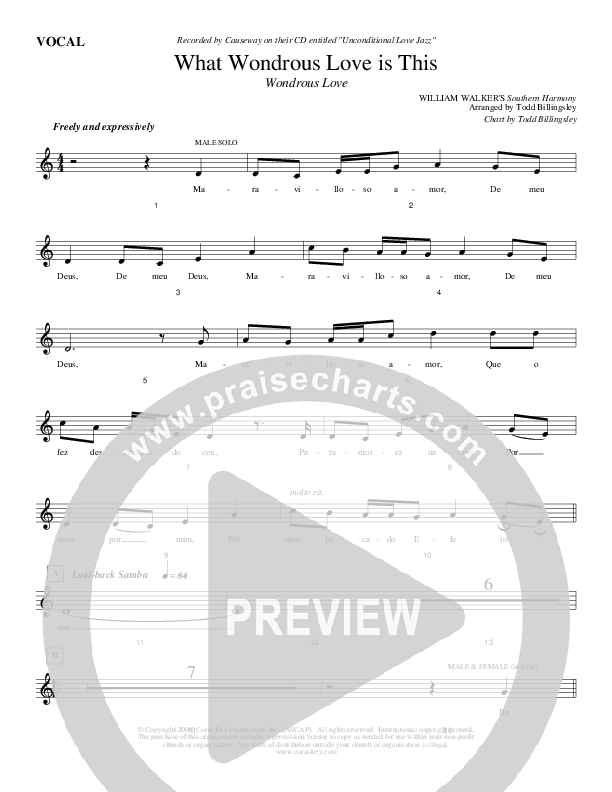 What Wondrous Love Is This Choir Sheet (Causeway)