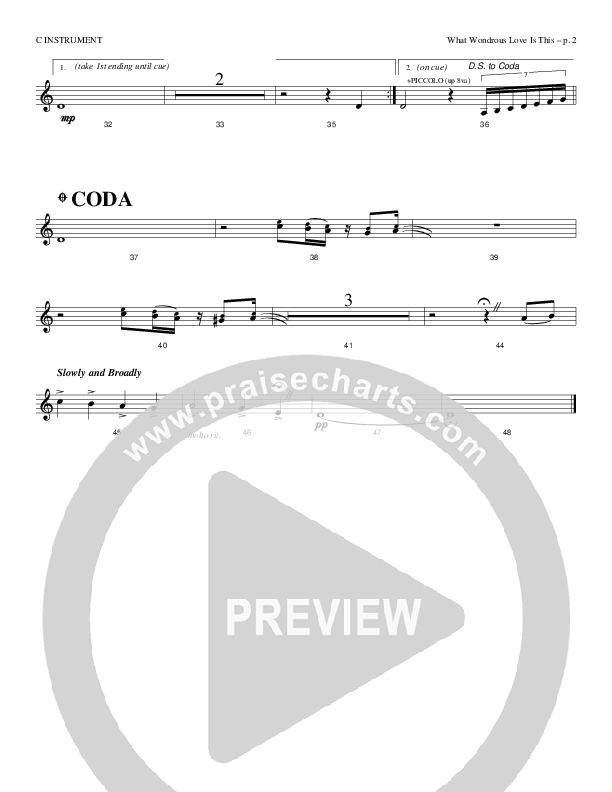 What Wondrous Love Is This C Instruments (Causeway)