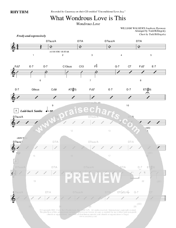 What Wondrous Love Is This Rhythm Chart (Causeway)