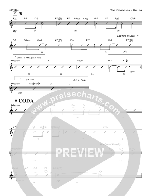 What Wondrous Love Is This Rhythm Chart (Causeway)