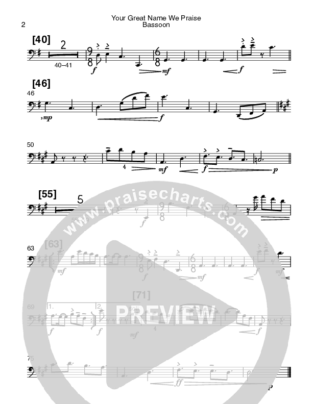 Your Great Name We Praise Bassoon (Bob Kauflin)