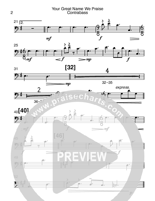 Your Great Name We Praise Contrabass (Bob Kauflin)