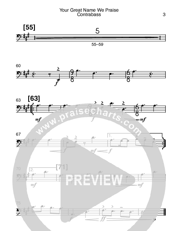 Your Great Name We Praise Contrabass (Bob Kauflin)