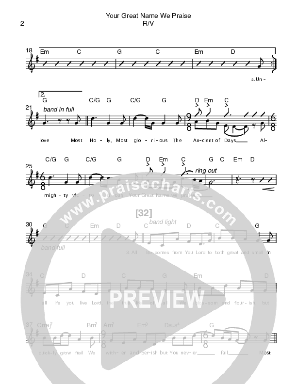 Your Great Name We Praise Rhythm/Vocal (Bob Kauflin)