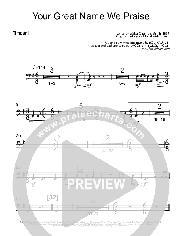 Your Great Name We Praise Timpani (Bob Kauflin)