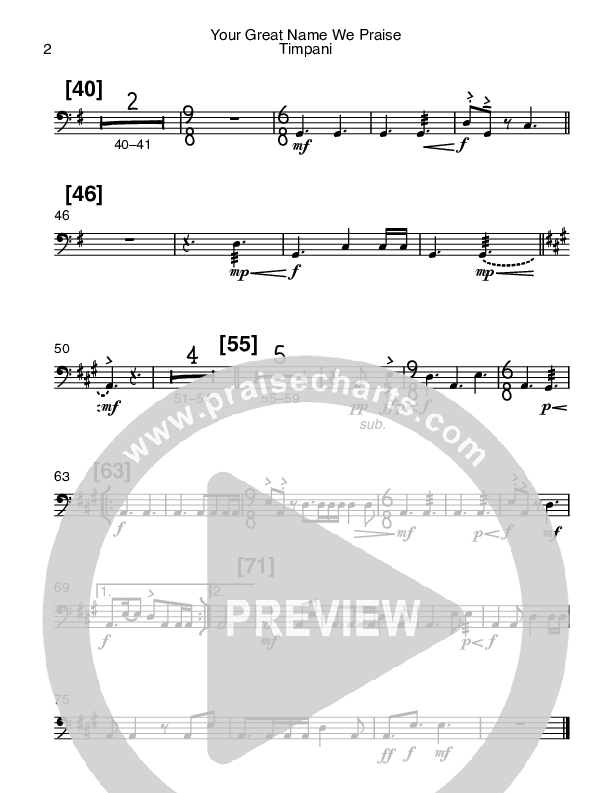 Your Great Name We Praise Timpani (Bob Kauflin)