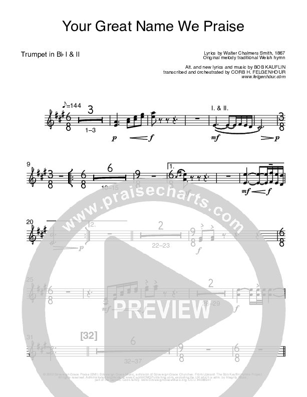 Your Great Name We Praise Trumpet 1,2 (Bob Kauflin)