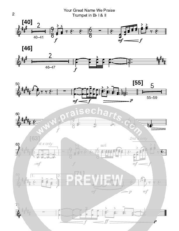 Your Great Name We Praise Trumpet 1,2 (Bob Kauflin)