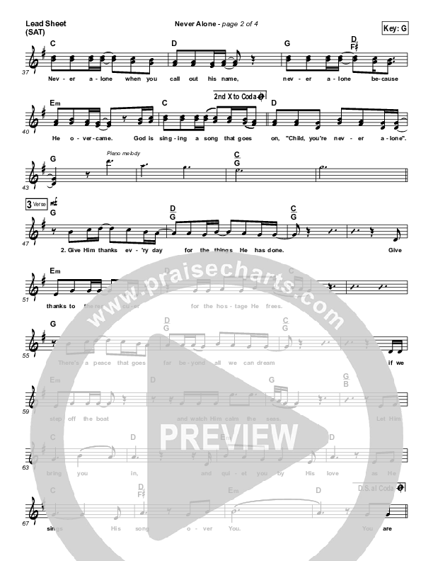 Never Alone Lead (SAT) (Jason Whitehorn)