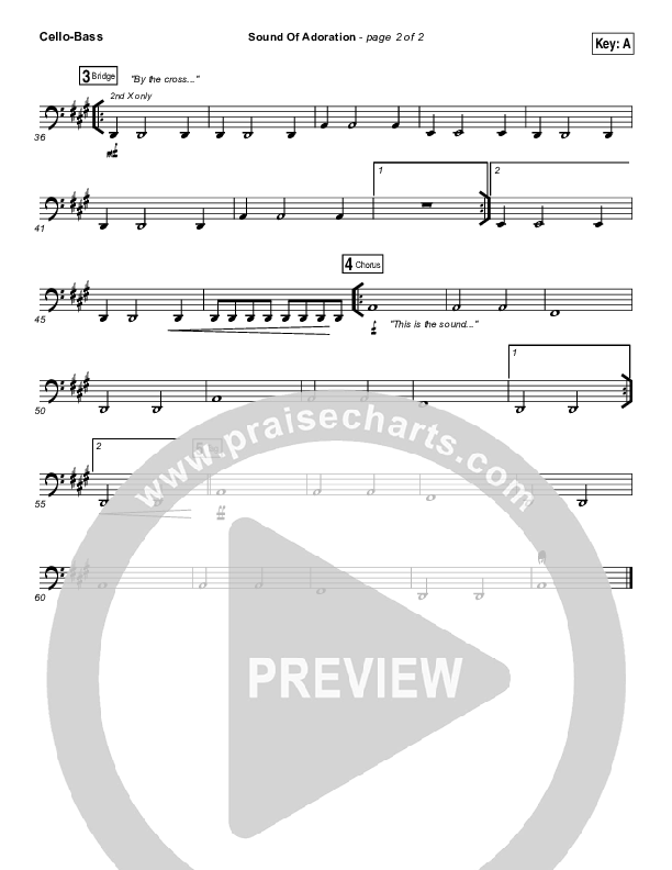 Sound Of Adoration Cello/Bass (Jesus Culture / Bryan Torwalt)