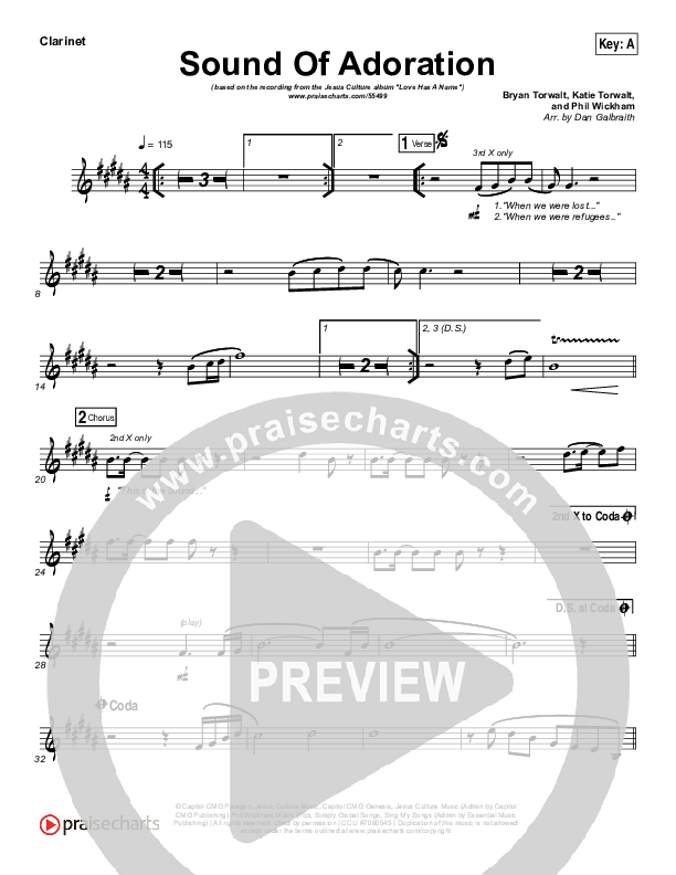 Sound Of Adoration Wind Pack (Jesus Culture / Bryan Torwalt)