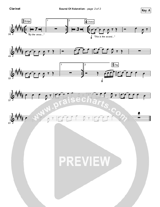 Sound Of Adoration Clarinet (Jesus Culture / Bryan Torwalt)