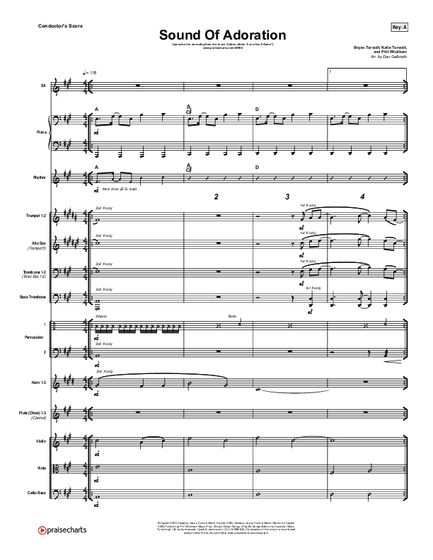 Sound Of Adoration Conductor's Score (Jesus Culture / Bryan Torwalt)