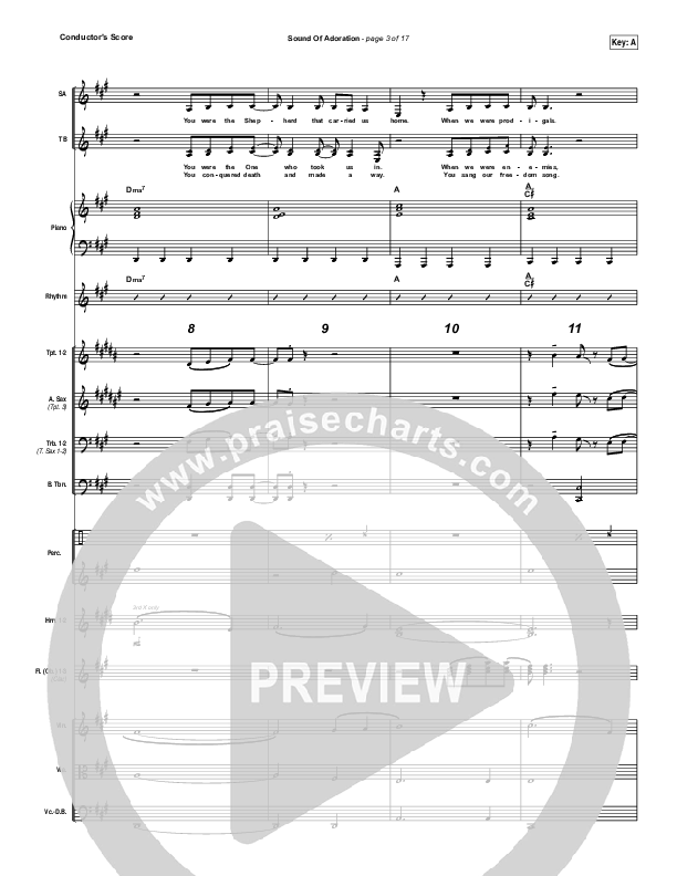 Sound Of Adoration Conductor's Score (Jesus Culture / Bryan Torwalt)