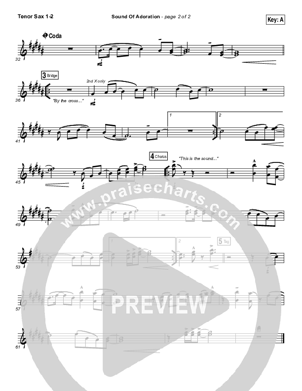 Sound Of Adoration Tenor Sax 1/2 (Jesus Culture / Bryan Torwalt)