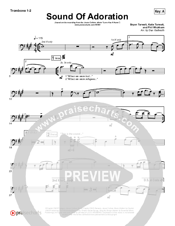 Sound Of Adoration Trombone 1/2 (Jesus Culture / Bryan Torwalt)