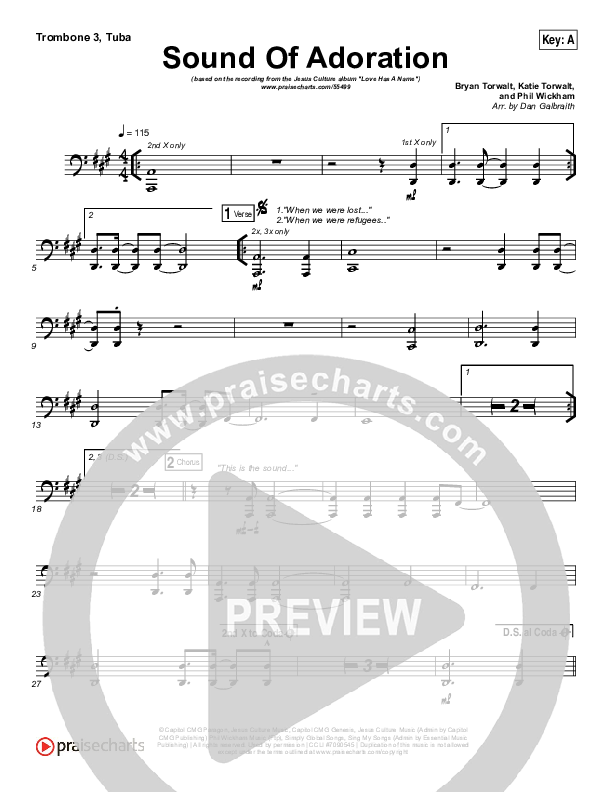 Sound Of Adoration Trombone 3/Tuba (Jesus Culture / Bryan Torwalt)
