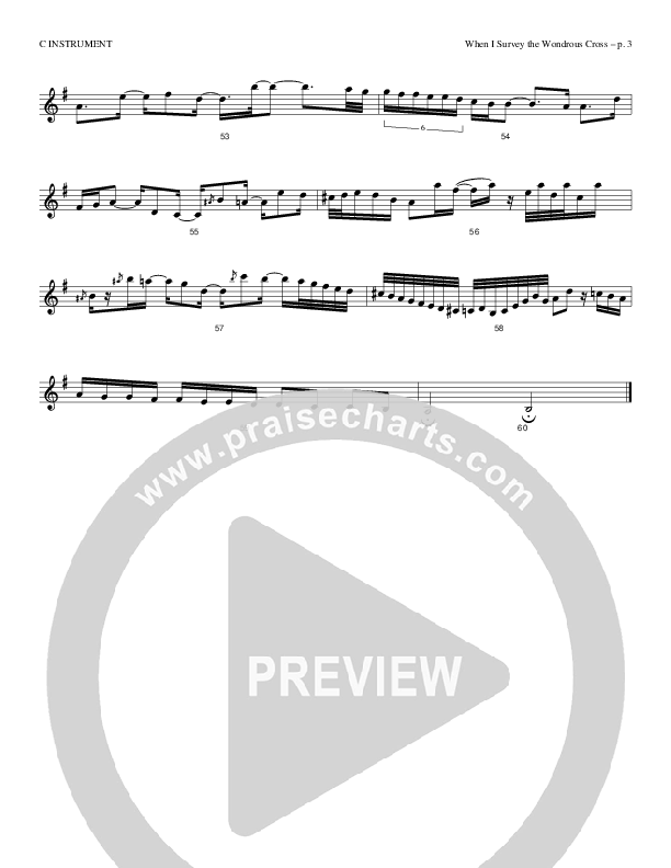 When I Survey The Wondrous Cross C Instruments (Causeway)