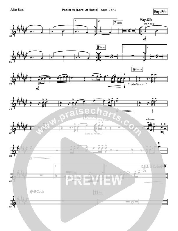 Psalm 46 (Lord Of Hosts) Alto Sax (Onething Live / Misty Edwards)