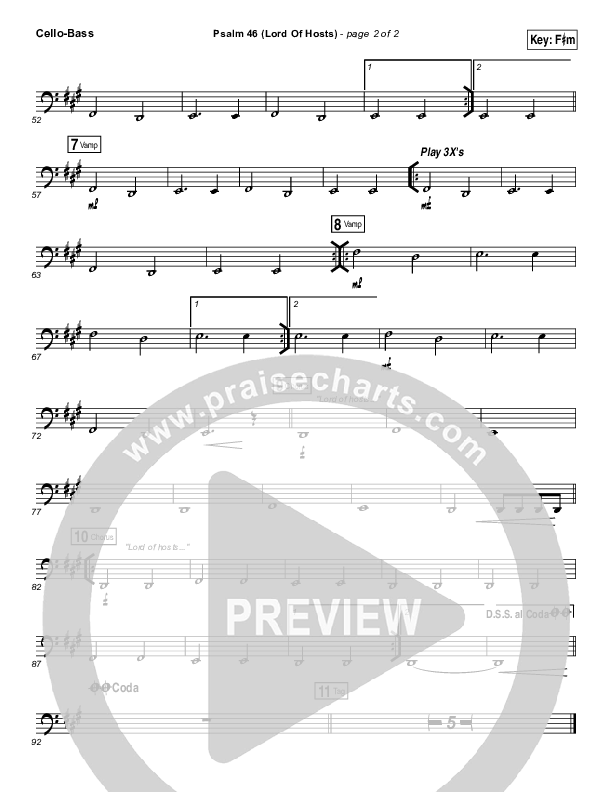 Psalm 46 (Lord Of Hosts) Cello/Bass (Onething Live / Misty Edwards)