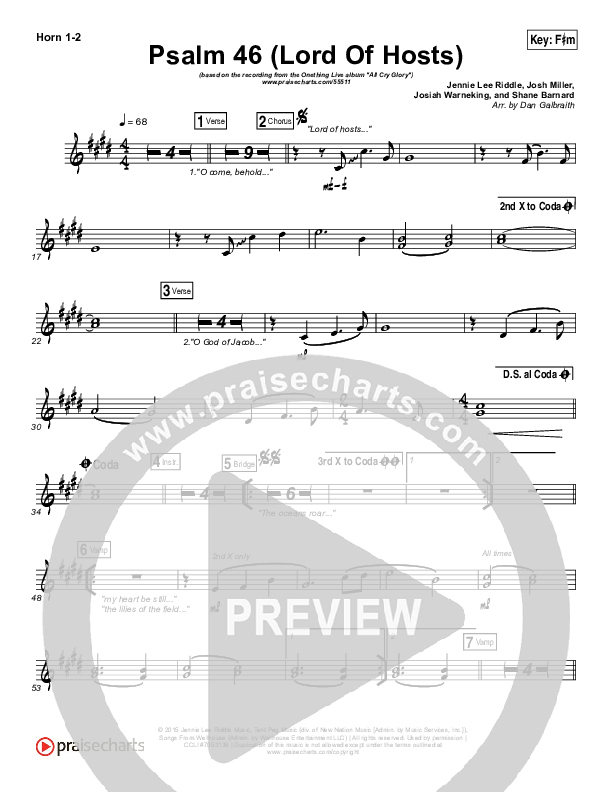 Psalm 46 (Lord Of Hosts) Brass Pack (Onething Live / Misty Edwards)