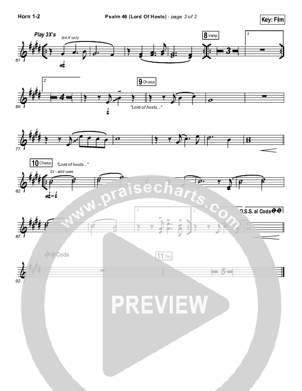 Psalm 46 (Lord Of Hosts) Brass Pack (Onething Live / Misty Edwards)