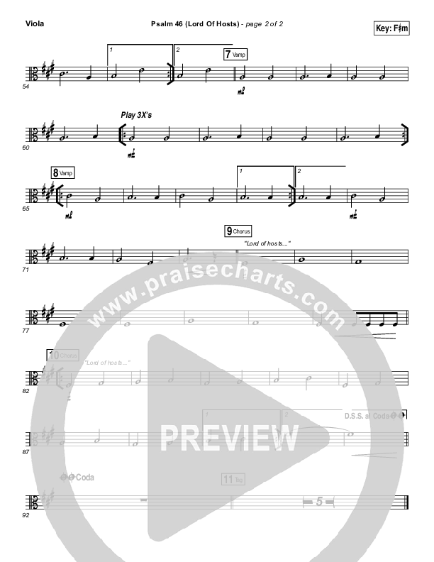 Psalm 46 (Lord Of Hosts) Viola (Onething Live / Misty Edwards)