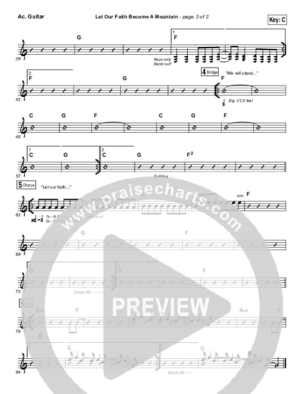 Let Our Faith Become A Mountain Acoustic Guitar (Jesus Culture / Kim Walker-Smith)