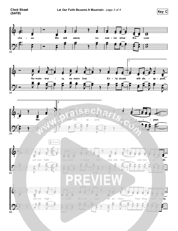 Let Our Faith Become A Mountain Choir Vocals (SATB) (Jesus Culture / Kim Walker-Smith)