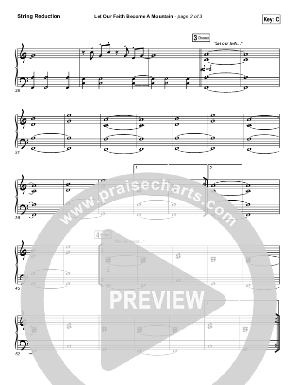 Let Our Faith Become A Mountain String Pack (Jesus Culture / Kim Walker-Smith)