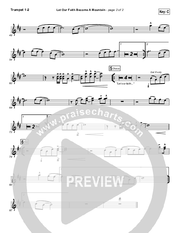 Let Our Faith Become A Mountain Trumpet 1,2 (Jesus Culture / Kim Walker-Smith)