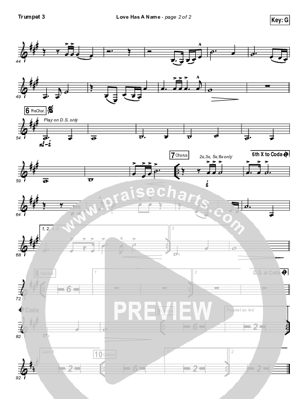 Love Has A Name Trumpet 3 (Jesus Culture / Kim Walker-Smith)