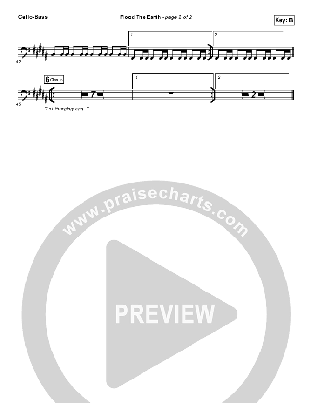 Flood The Earth Cello/Bass (Jesus Culture / Katie Torwalt)